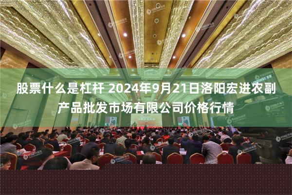 股票什么是杠杆 2024年9月21日洛阳宏进农副产品批发市场有限公司价格行情
